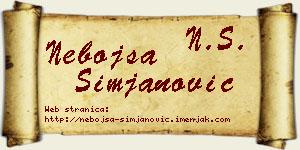 Nebojša Simjanović vizit kartica